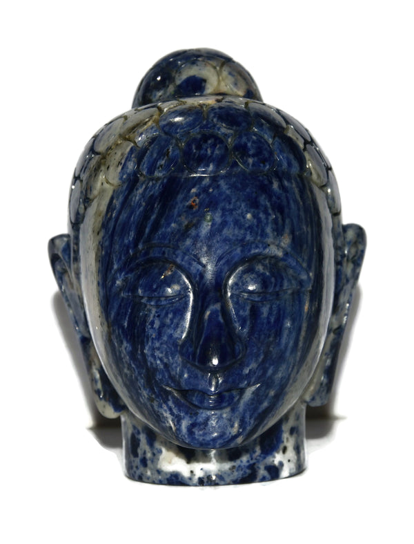 Sodalite Buddha Head - Healing Crystals India