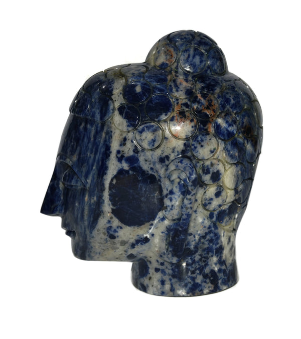 Sodalite Buddha Head - Healing Crystals India