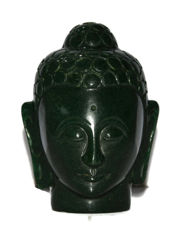 Buy Certified Dark Green Aventurine Buddha Head
