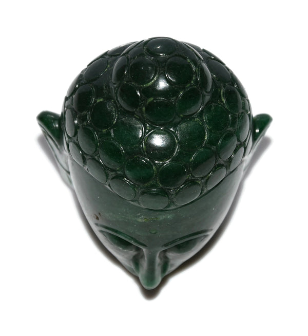 Dark Green Aventurine Buddha Head - Healing Crystals India