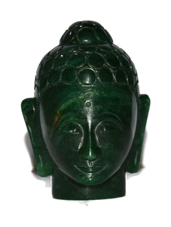 Buy Certified Dark Green Aventurine Buddha Head