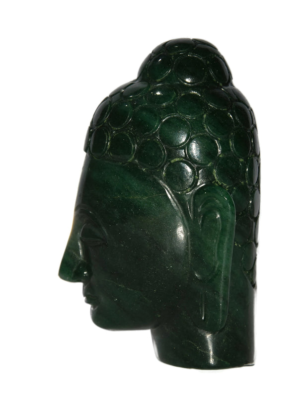 Dark Green Aventurine Buddha Head - Healing Crystals India