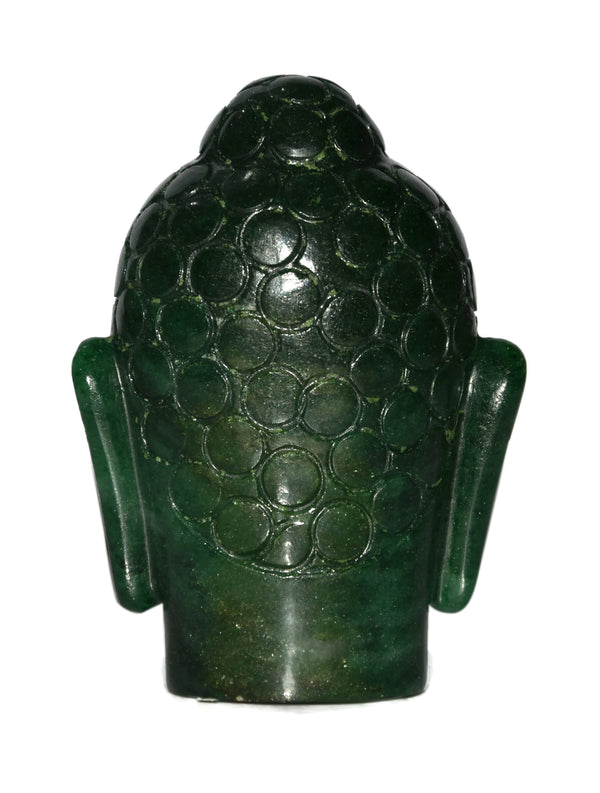 Dark Green Aventurine Buddha Head - Healing Crystals India