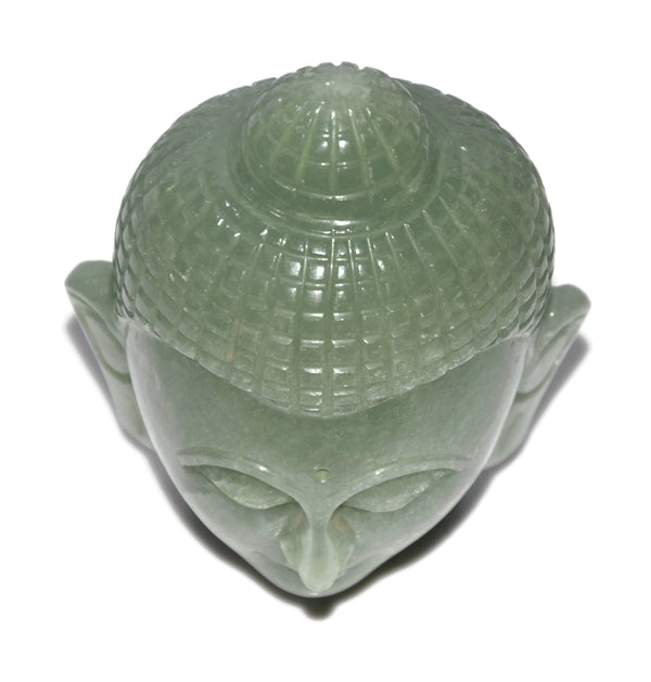 Green Aventurine Buddha Head - Healing Crystals India