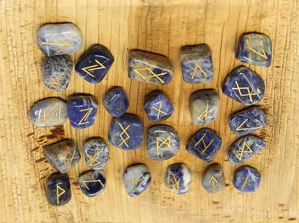 Sodalite Tumbled Runes - Healing Crystals India