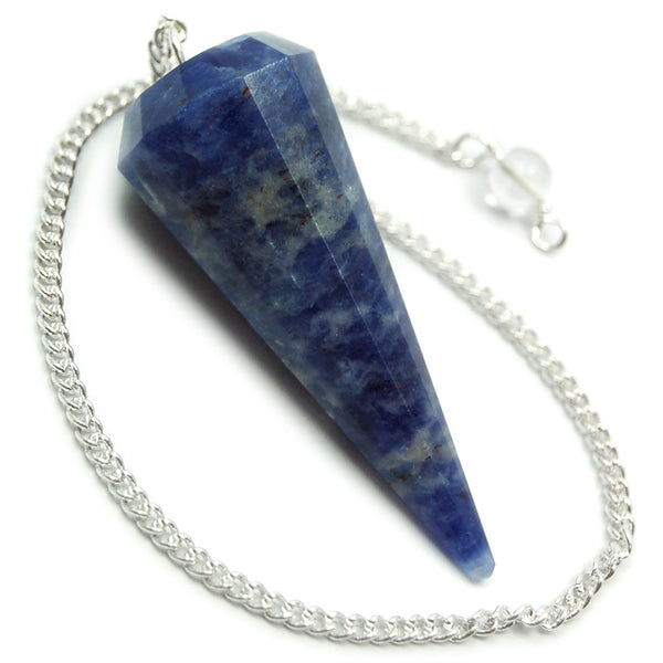 Sodalite 6 Faceted Pendulum - Healing Crystals India