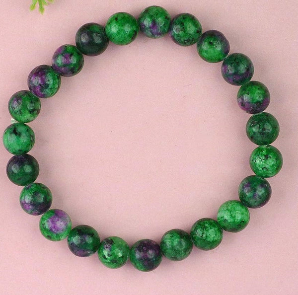 Ruby Zoisite Bracelet 10 mm - Healing Crystals India