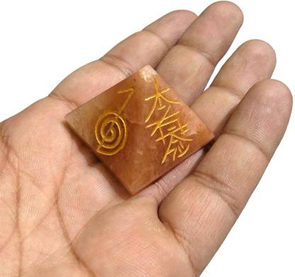 Yellow Aventurine Reiki Pyramid 1 Inches - Healing Crystals India