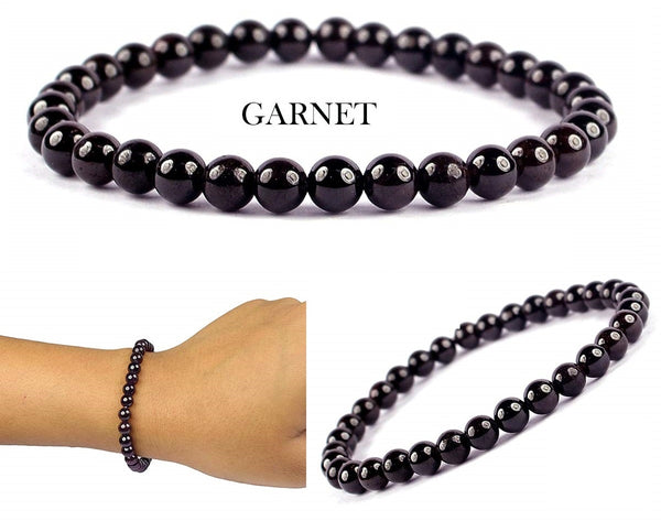 Garnet Bracelet 8 MM - Healing Crystals India