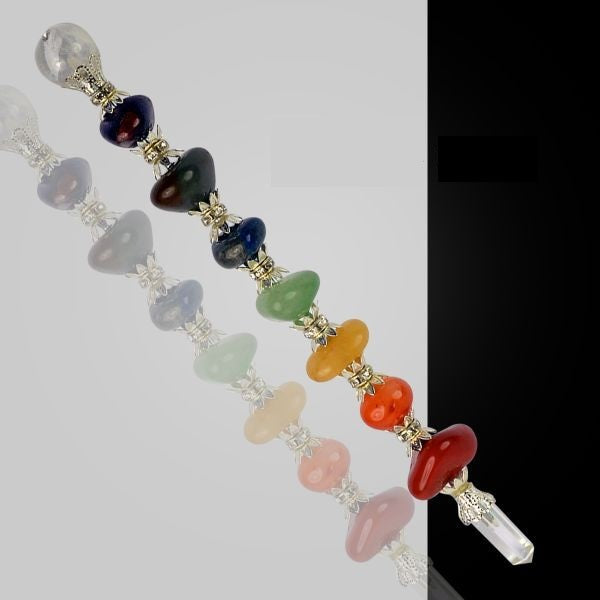 Seven Chakra Tumble Wand 6 Inches - Healing Crystals India