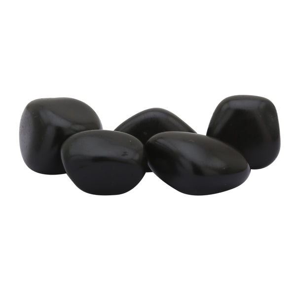 Black Tourmaline 5 Piece Tumbled - Healing Crystals India