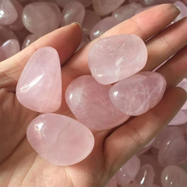 Rose Quartz Tumbled 5 Pieces - Healing Crystals India