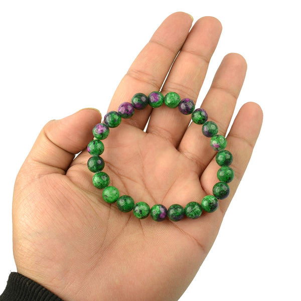 Ruby Zoisite Bracelet 10 mm - Healing Crystals India