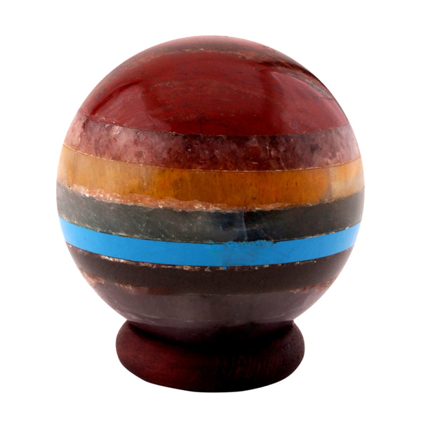 Seven Chakra Bonded Sphere 55-60 MM - Healing Crystals India