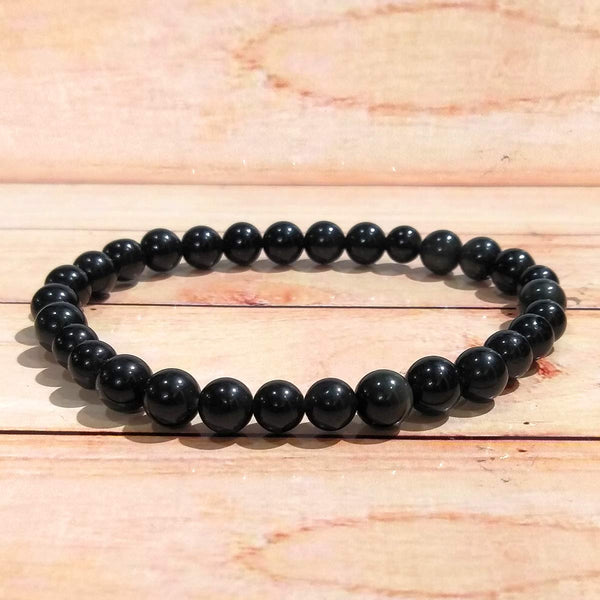 Obsidian Bracelet 8 MM - Healing Crystals India