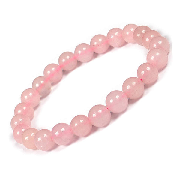 Rose Quartz Bracelet 8 MM - Healing Crystals India