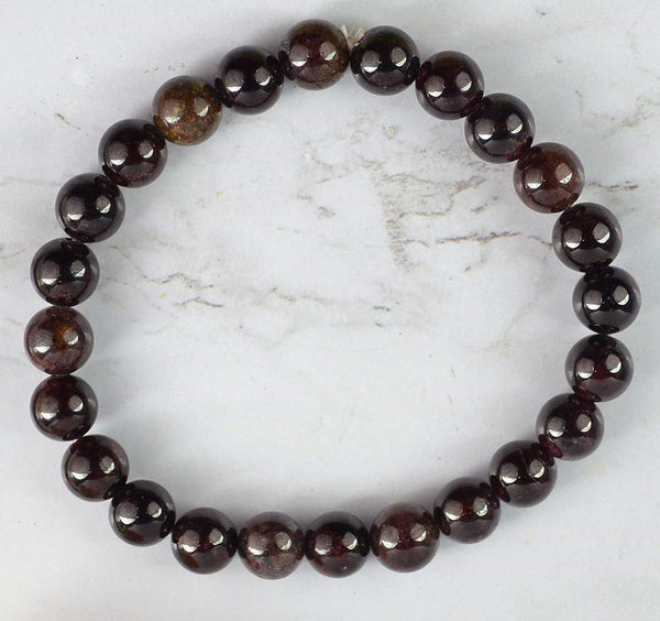 Garnet Bracelet 8 MM - Healing Crystals India