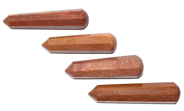 Red Aventurine Massage Wand 3 Inches - Healing Crystals India