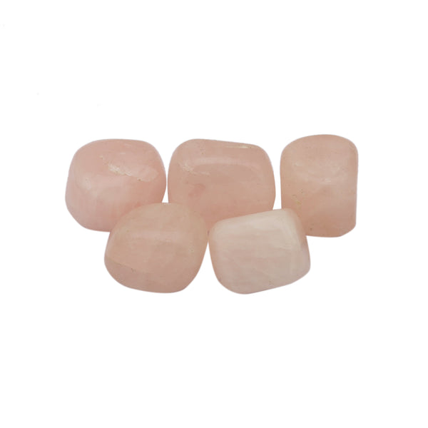 Rose Quartz Tumbled 5 Pieces - Healing Crystals India