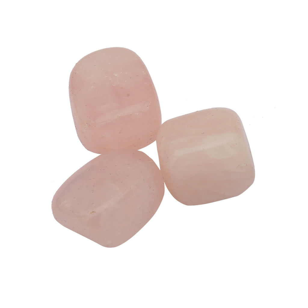 Rose Quartz Tumbled 3 Pieces - Healing Crystals India