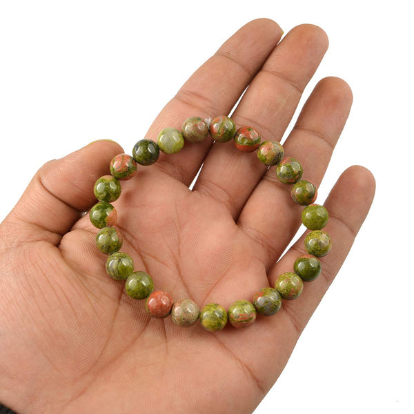 Unakite Bracelet 8MM - Healing Crystals India