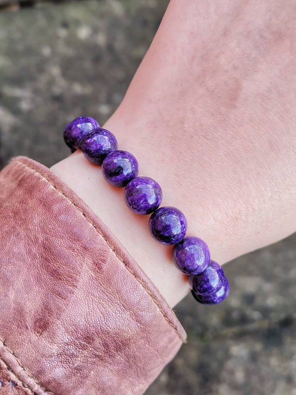 Charoite Bracelet  8 MM - Healing Crystals India