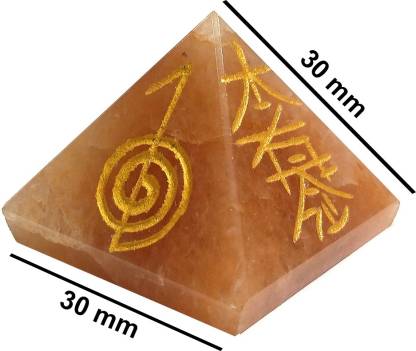 Yellow Aventurine Reiki Pyramid 1 Inches - Healing Crystals India