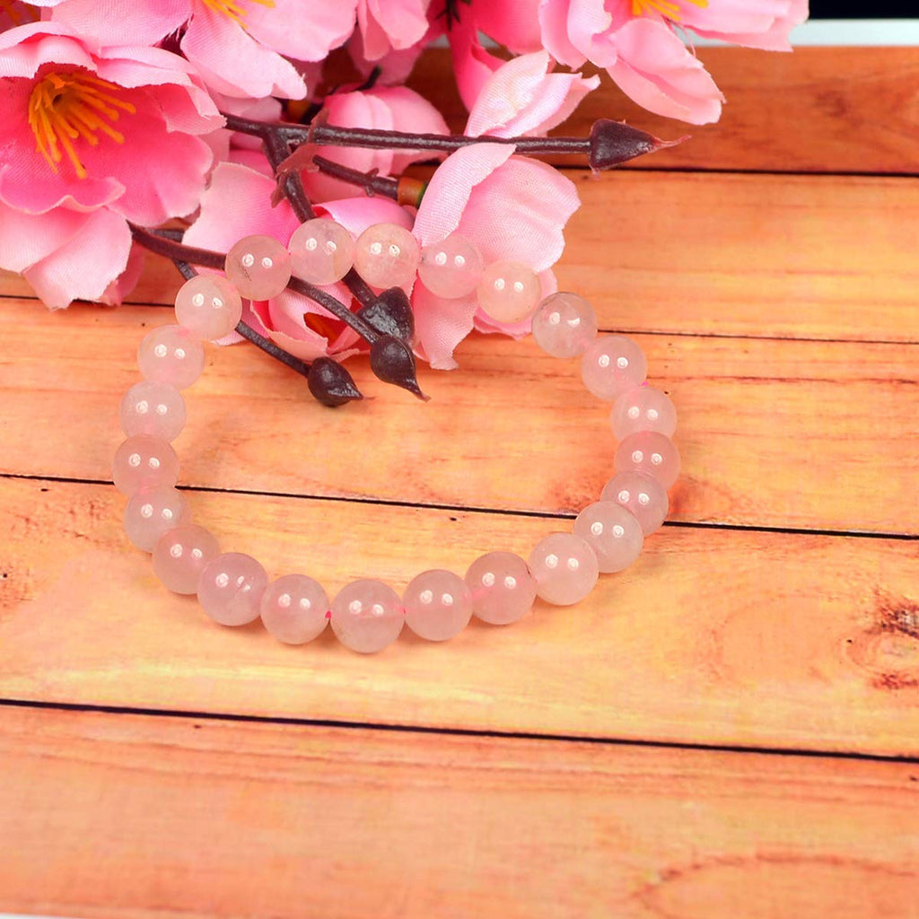 Handmade Rose Quartz and Crystal Pendant Bracelet - Tropical Healing Trio |  NOVICA