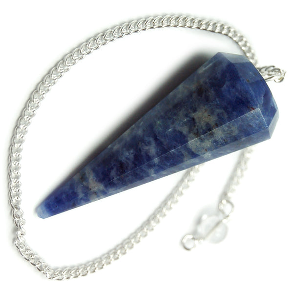 Sodalite 6 Faceted Pendulum - Healing Crystals India