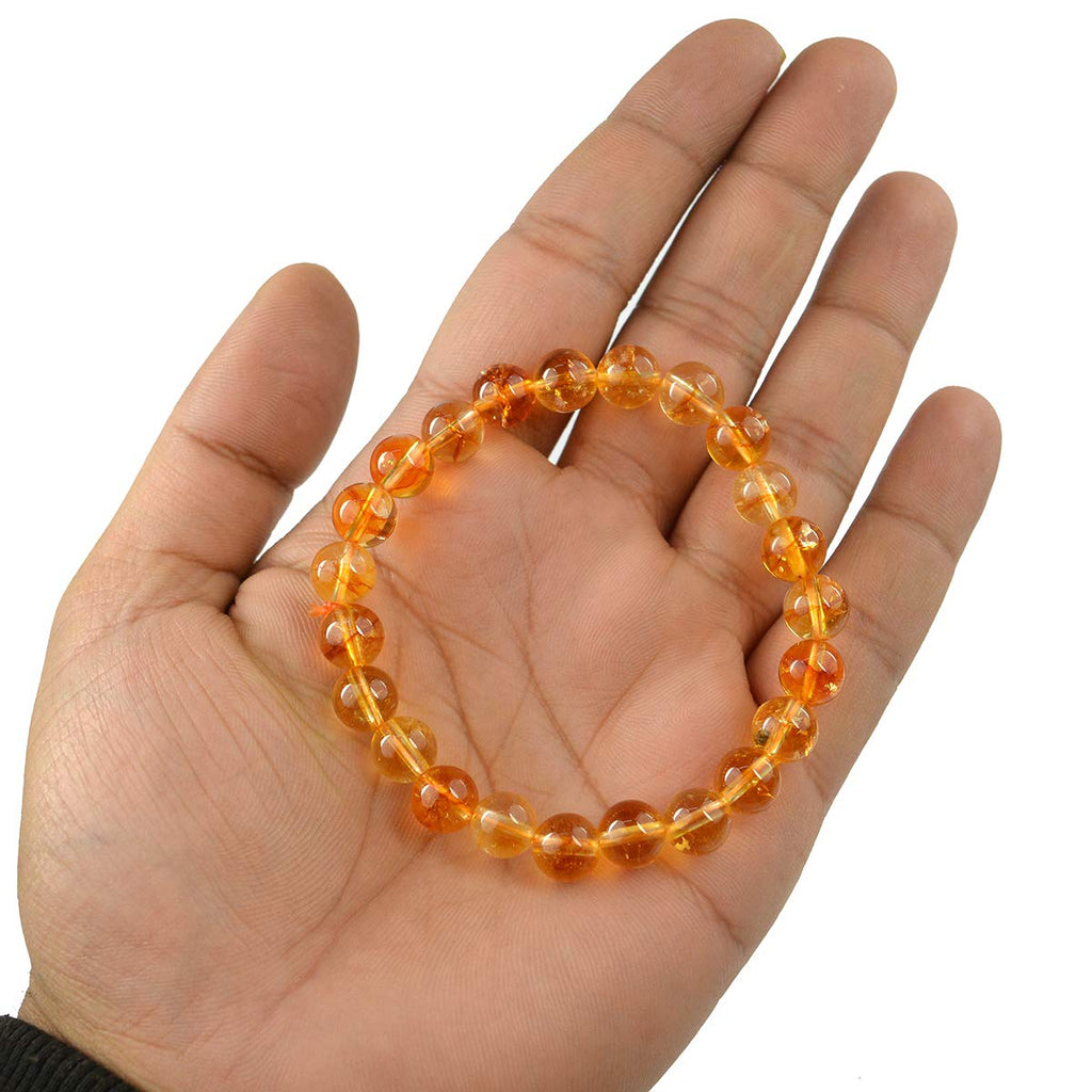 Citrine Bracelet 8 MM - Healing Crystals India
