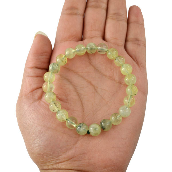 Prehnite Bracelet 8 MM - Healing Crystals India