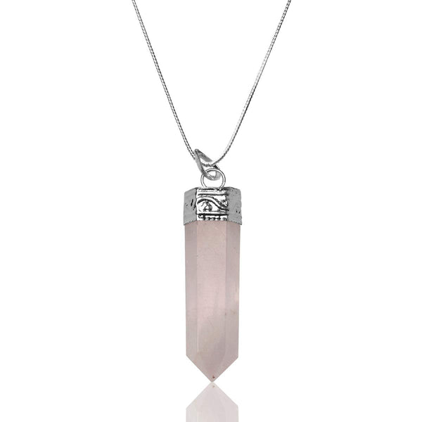 Buy Certified Rose Quartz Pencil Pendant