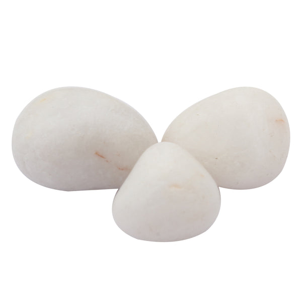 White Agate Tumbled 3 Piece - Healing Crystals India