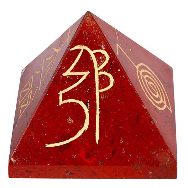 Buy Certified Red Jasper Reiki Pyramid Gemstone