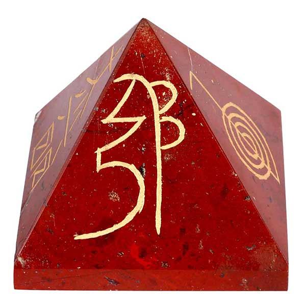 Buy Certified Red Jasper Reiki Pyramid Gemstone