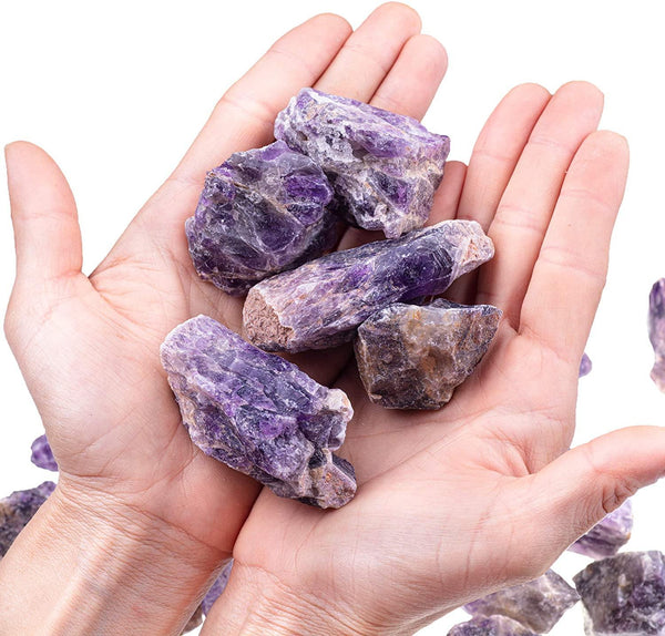 Amethyst 10 Piece Raw Stone 2 Inches - Healing Crystals India
