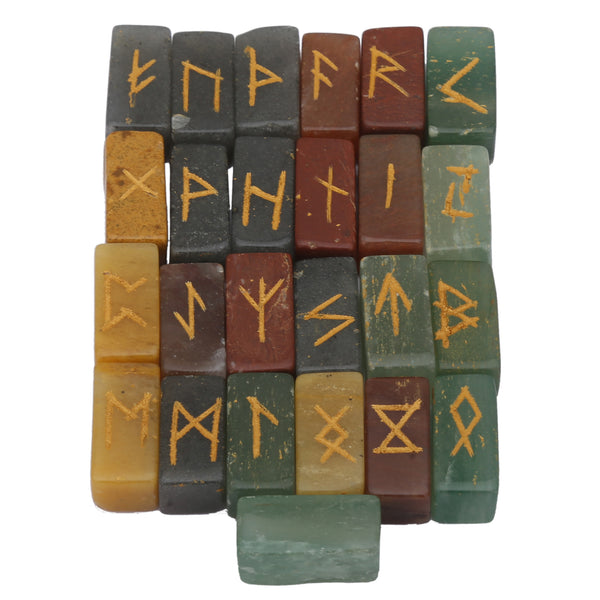 Mix Gemstone Square Runes - Healing Crystals India
