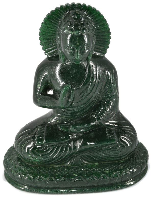 Dark Green Aventurine Buddha Statue - Healing Crystals India