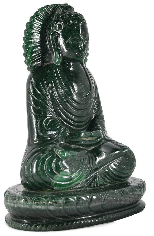 Dark Green Aventurine Buddha Statue - Healing Crystals India