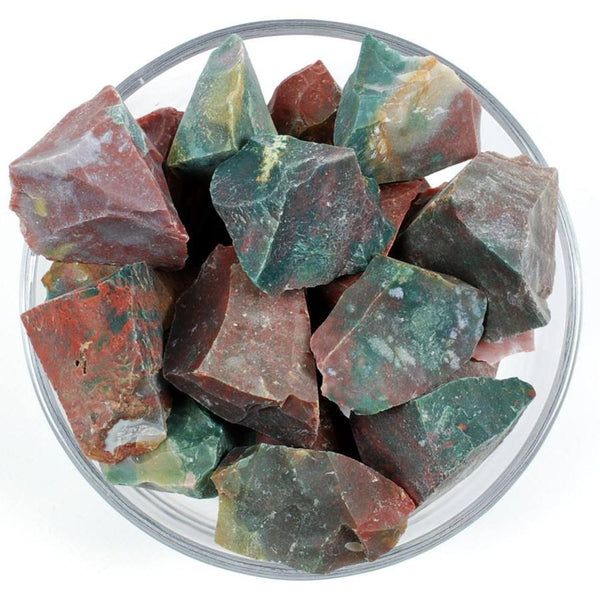 Blood Stone 10 Piece Raw Stone 2 Inches - Healing Crystals India