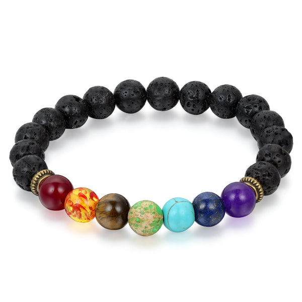 Buy Original Seven Chakra Lawa Stone Bracelet