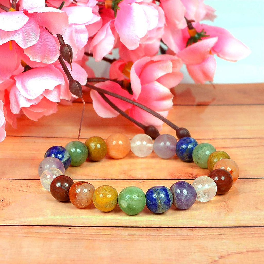 Seven Chakra Bracelet 8 MM - Healing Crystals India