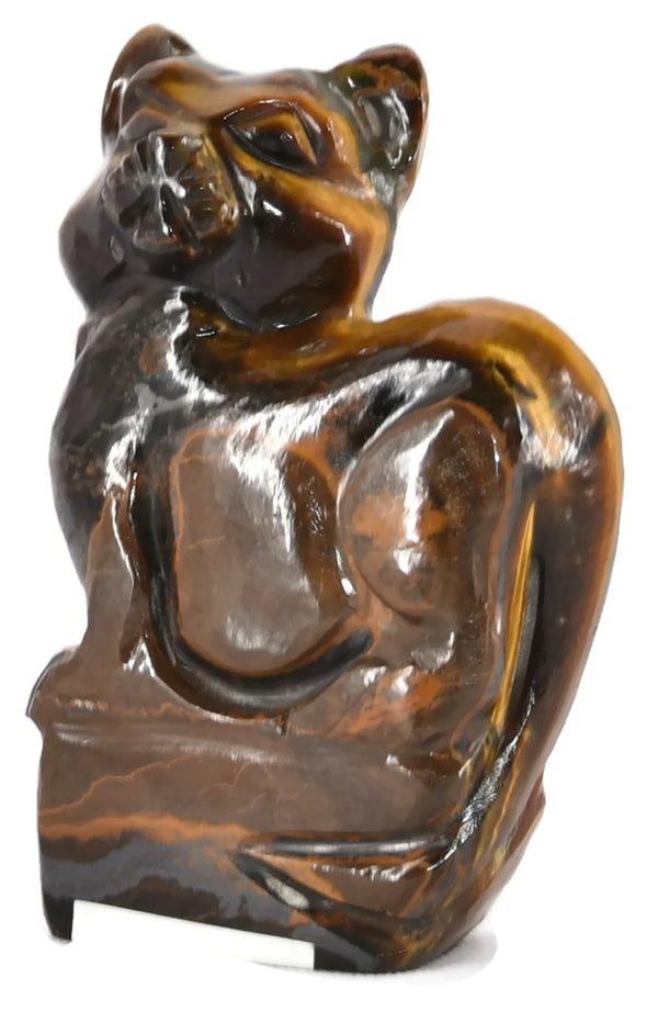 Buy Certified Tiger Eye Cat Figurine Gemstone