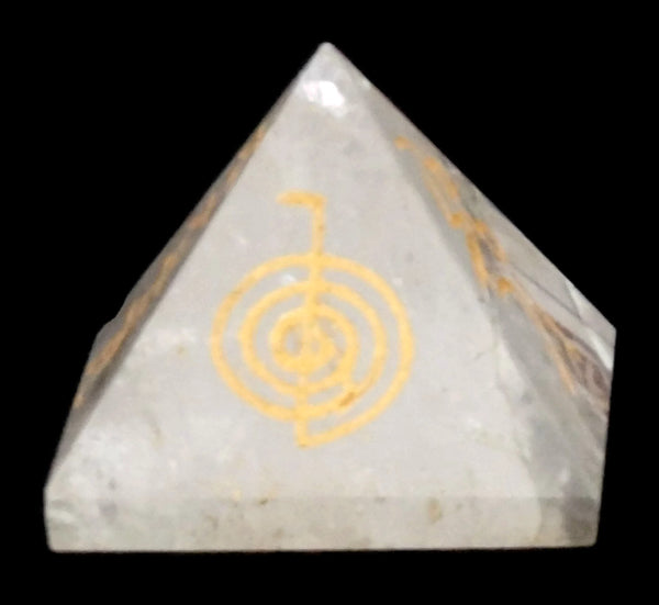 Crystal Quartz Reiki Pyramid 1 Inches - Healing Crystals India