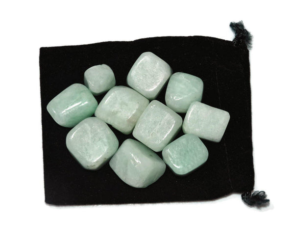 Amazonite Tumbled 10 Piece - Healing Crystals India