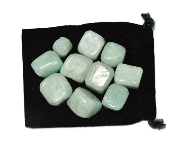 Amazonite Tumbled 10 Piece - Healing Crystals India