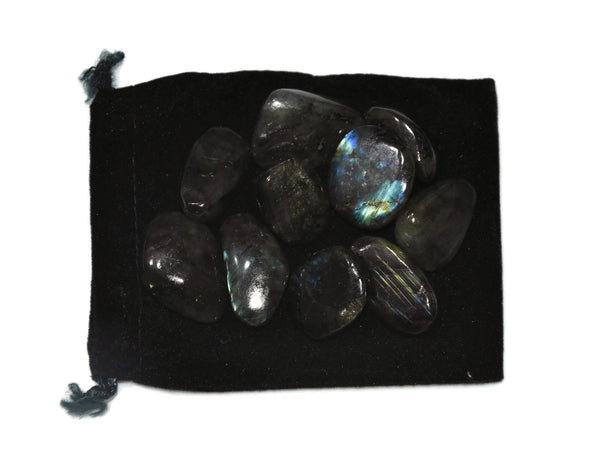 Labradorite Tumbles 10 Pieces - Healing Crystals India