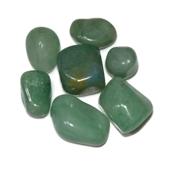 Green Aventurine 10 Piece Tumbled - Healing Crystals India