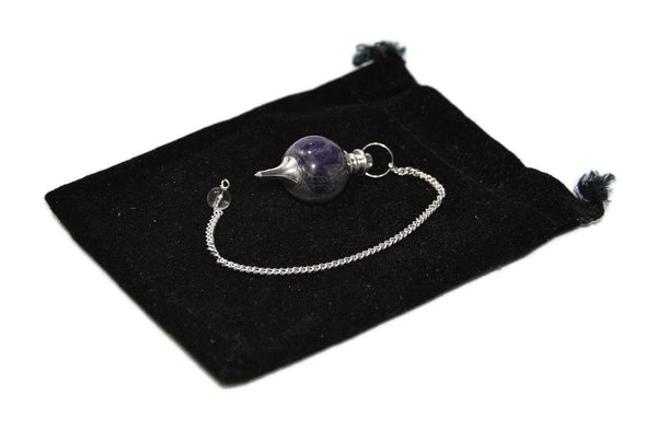 Amethyst Ball Pendulum - Healing Crystals India