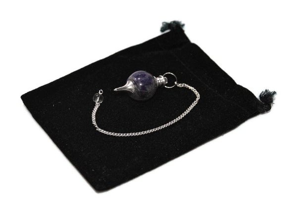 Amethyst Ball Pendulum - Healing Crystals India